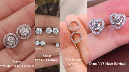 VVS Princess-cut Earrings