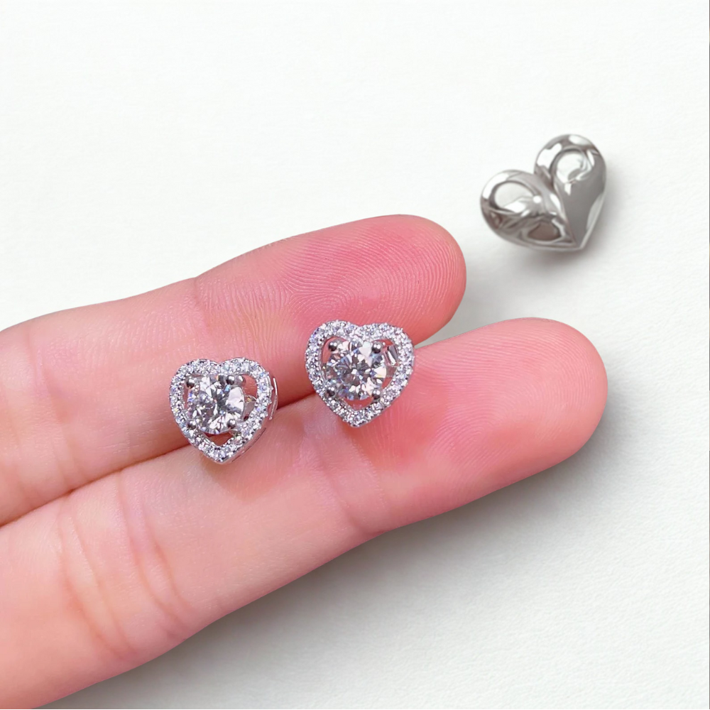 VVS Diana Heart Earrings
