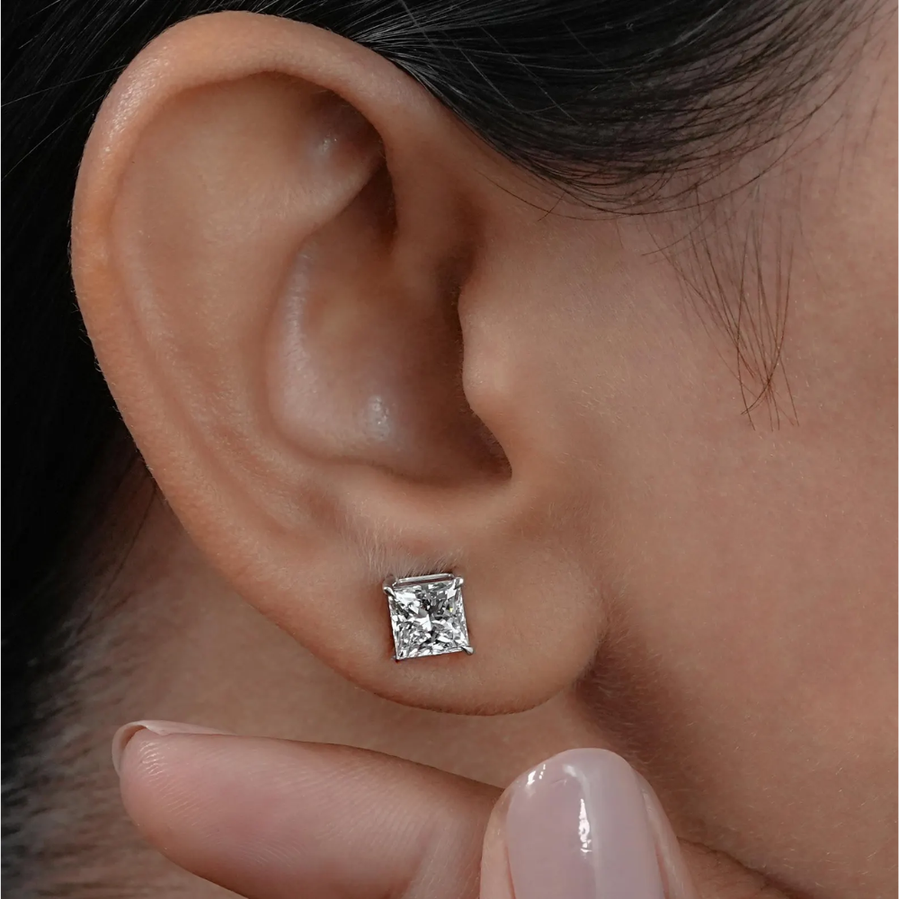 VVS Princess-cut Earrings