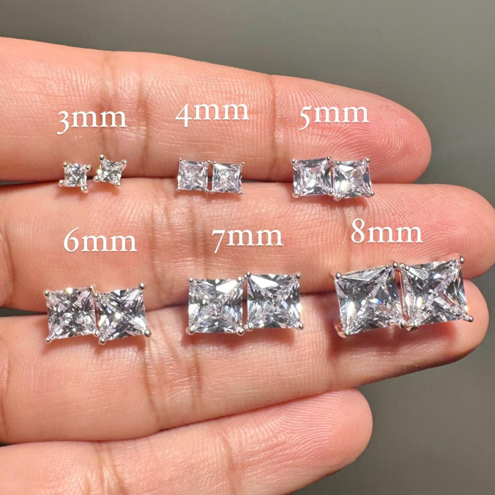 VVS Princess-cut Earrings